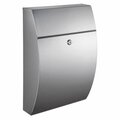 Book Publishing Co Glacial Locking Wall Mount Mailbox, Stainless Steel GR118215